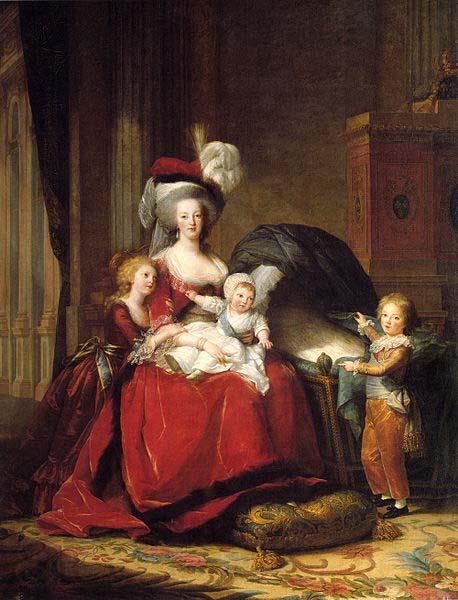 elisabeth vigee-lebrun Marie Antoinette and her Children Spain oil painting art